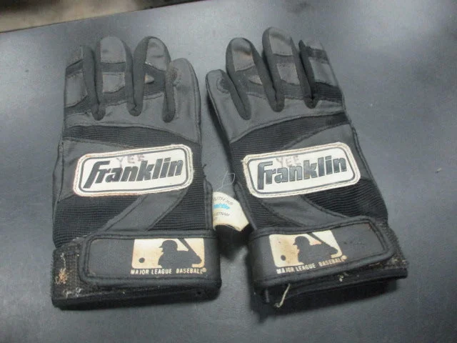 Baseball glove international shippingUsed Franklin Size Youth XS Black Batting Gloves