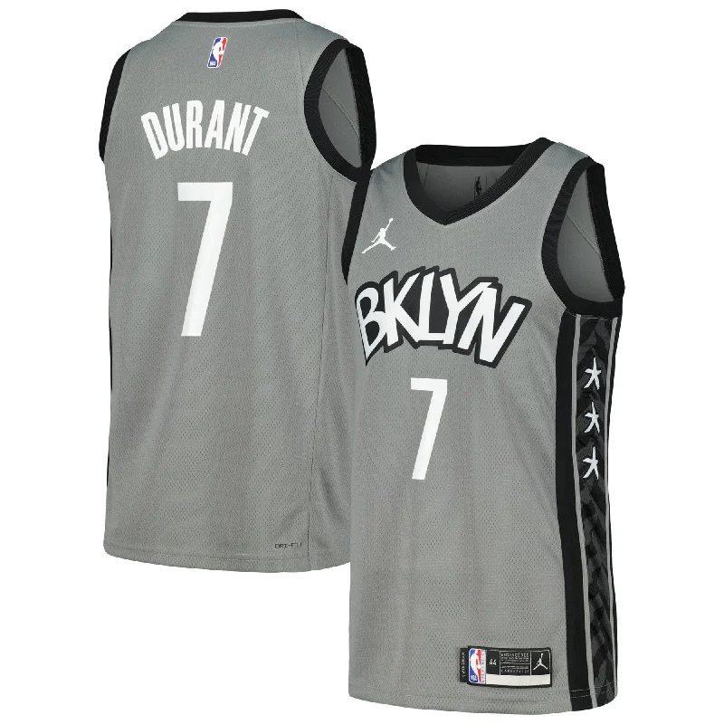 Basketball jerseys with custom graphics and printsKevin Durant Brooklyn Nets Swingman Player Basketball Jersey - Statement Edition - Gray