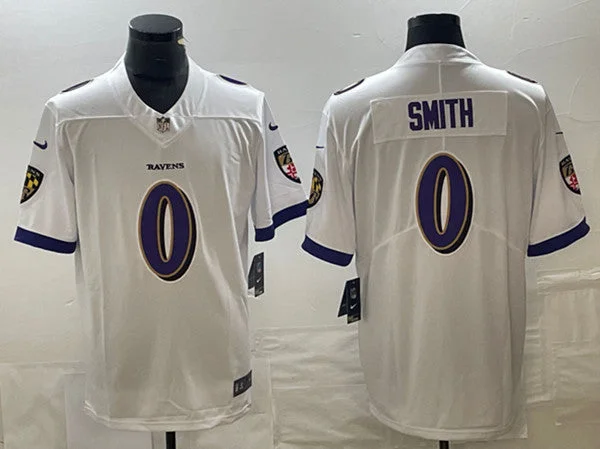 Custom soccer jerseys for fans with team logosMen's Baltimore Ravens #0 Roquan Smith White Vapor Untouchable Limited Football Stitched Jersey