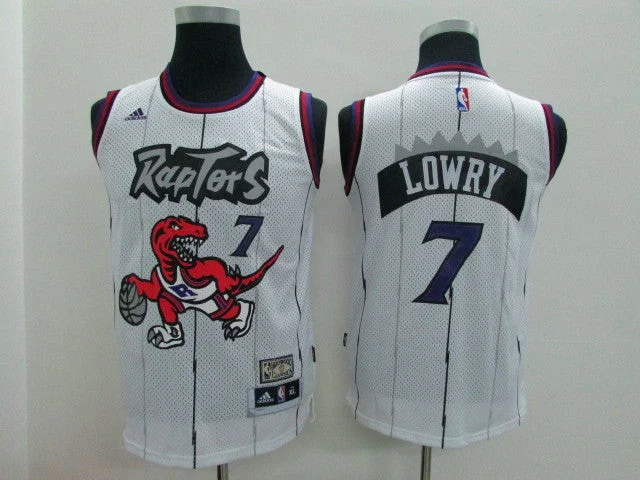 Custom basketball jerseys with team logosRaptors 7 Lowry White Youth Hardwood Classics Basketball Jersey