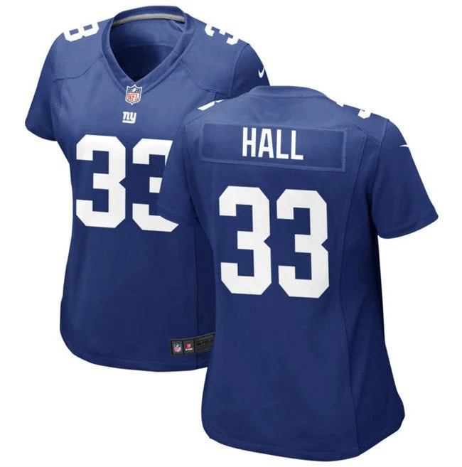 High school soccer jerseys for school teamsWomen's New York Giants #33 Hassan Hall Blue Football Stitched Jersey(Run Small)