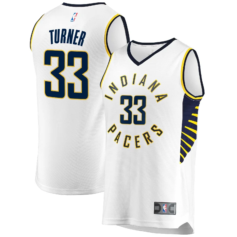 Personalized basketball jerseys for tournamentsMyles Turner Indiana Pacers Branded Fast Break Basketball Jersey - Association Edition - White