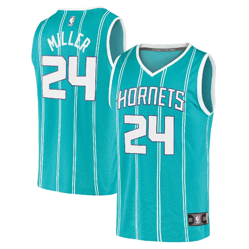 Custom basketball jerseys for youth leaguesBrandon Miller Charlotte Hornets Branded Fast Break Basketball Jersey - Icon Edition - Teal