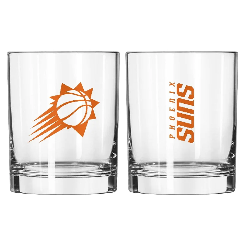 Team cups with event datesPhoenix Suns 14oz Gameday Rocks Glass