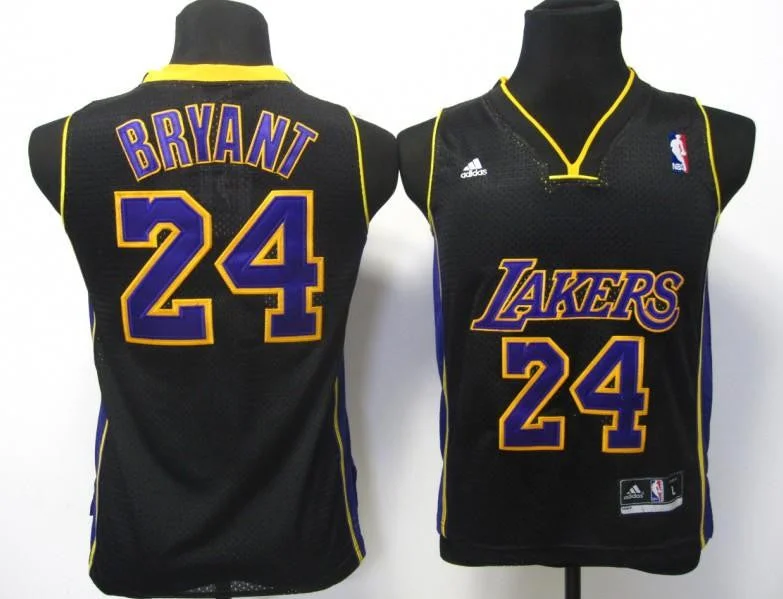 Basketball jerseys with mesh fabric for ventilationLakers 24 Kobe Bryant Mesh Youth Basketball Jersey