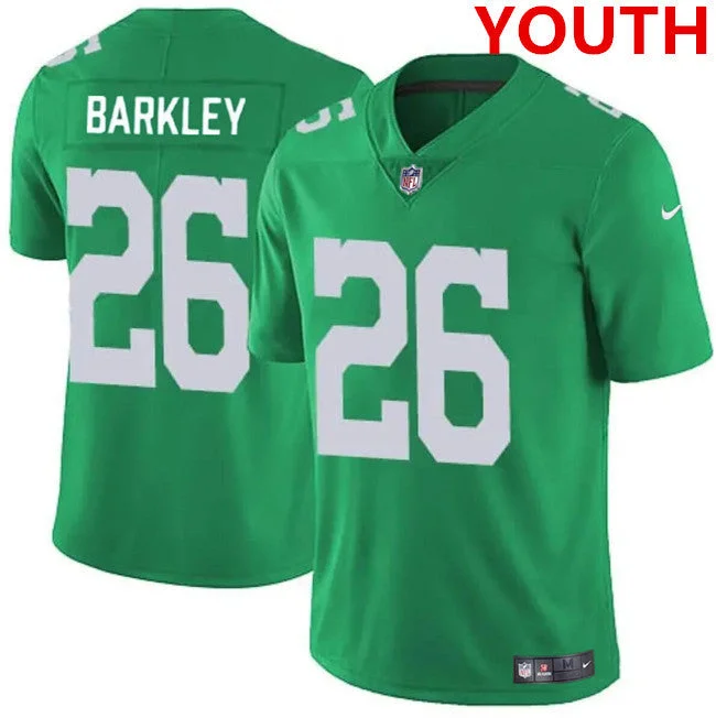 Best soccer jerseys for youth teamsYouth Philadelphia Eagles #26 Saquon Barkley Kelly Green Vapor Untouchable Limited Football Stitched Jersey