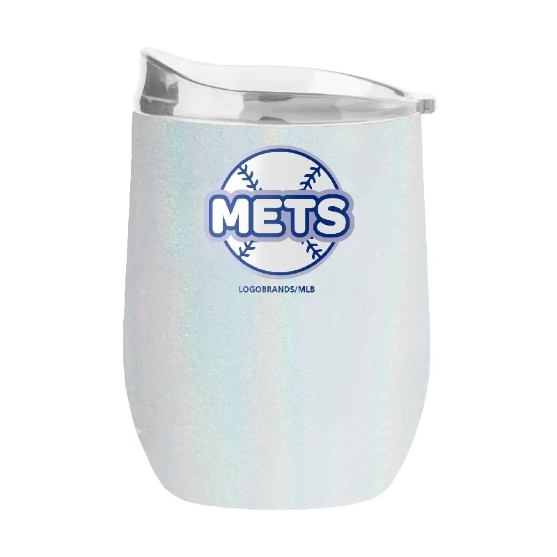 Affordable team award cupsNew York Mets 16oz Bubble Iridescent Curved Tumbler