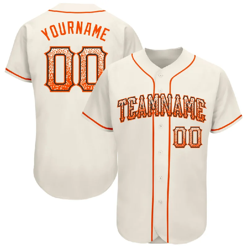 Premium quality baseball jerseys for adultsCustom Cream Orange-Black Authentic Drift Fashion Baseball Jersey