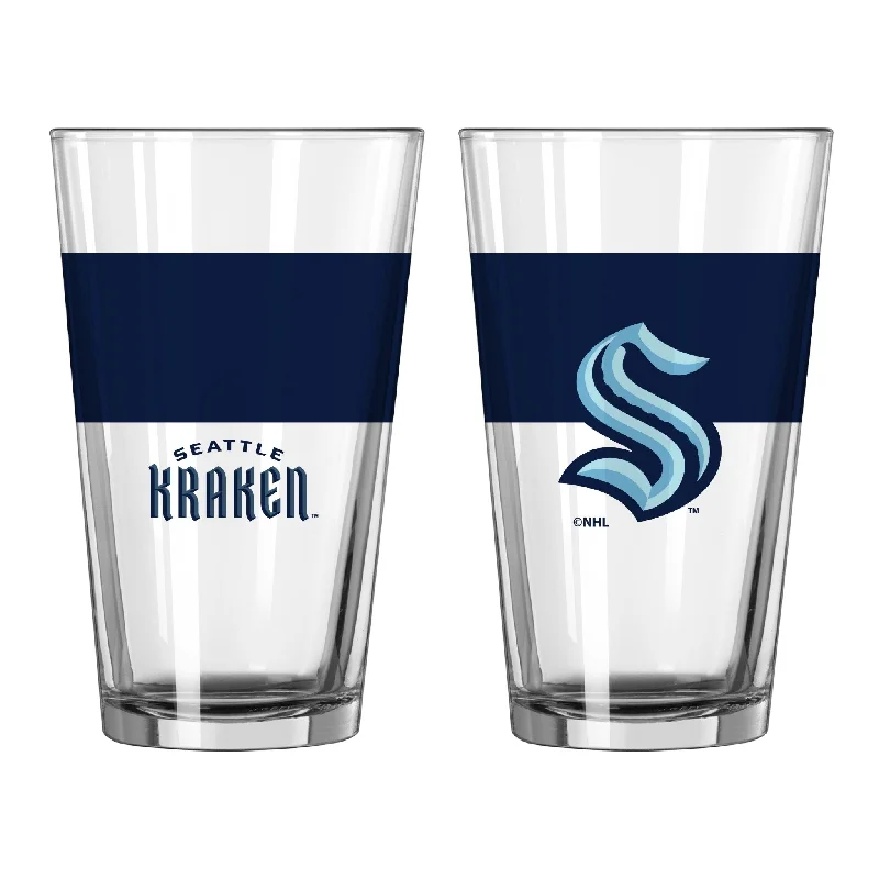 Team cups for basketball leaguesSeattle Kraken 16oz Colorblock Pint Glass