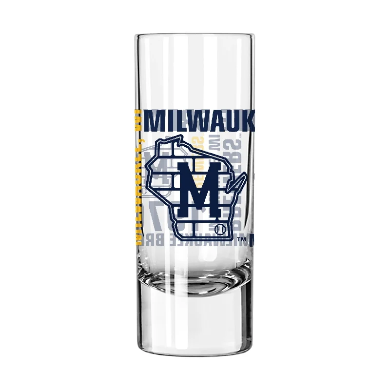 Custom team cups for sportsMilwaukee Brewers 2.5oz Spirit Shooter