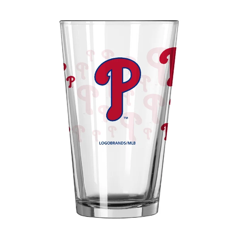 Team cups for fantasy leaguesPhiladelphia Phillies 16oz Scatter Pint Glass