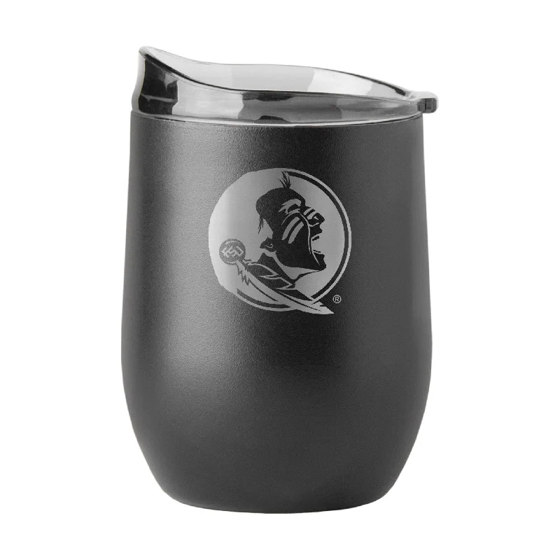 Team cups for office competitionsFlorida State 16oz Black Etch Powder Coat Curved Bev