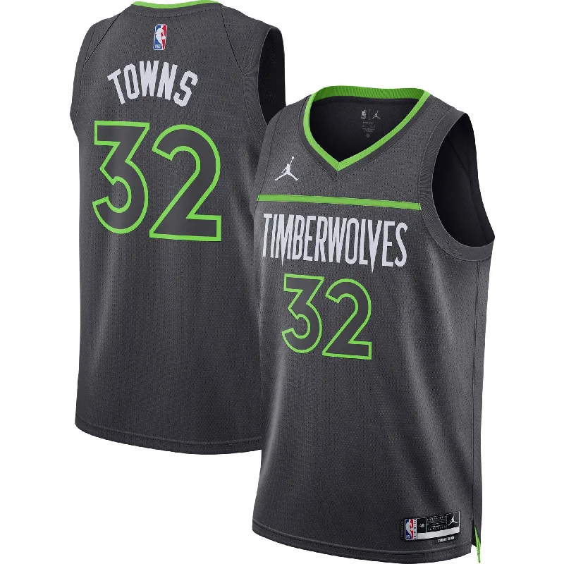 Basketball jerseys for indoor court playKarl-anthony Towns Minnesota Timberwolves Jordan Brand Unisex Swingman Basketball Jersey - Statement Edition - Charcoal