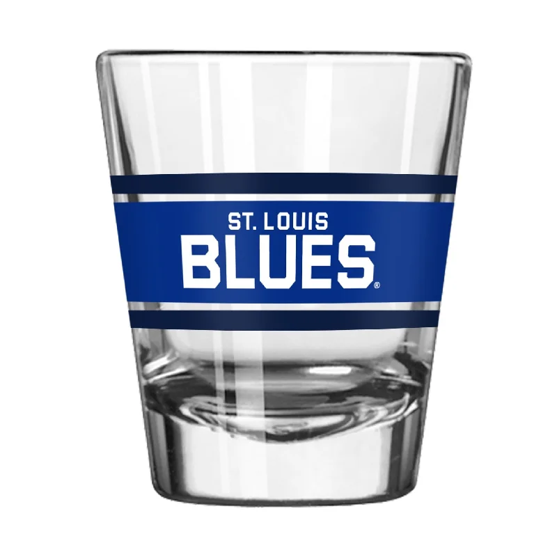 Team cups for baseball championshipsSt. Louis Blues 2oz Stripe Shot Glass