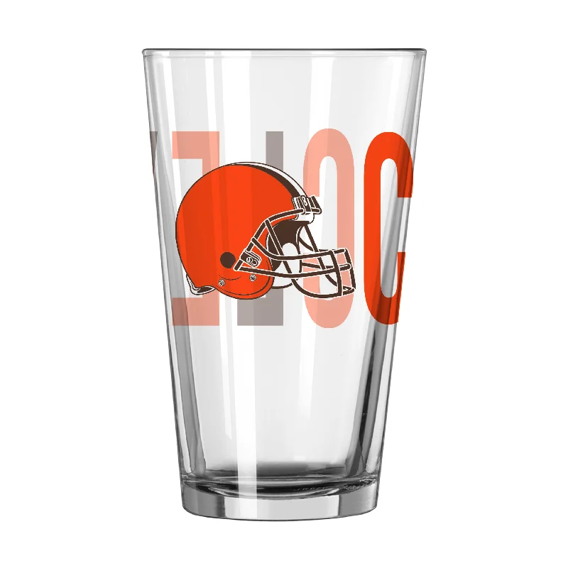 Team cups with custom logosCleveland Browns 16oz Overtime Pint Glass