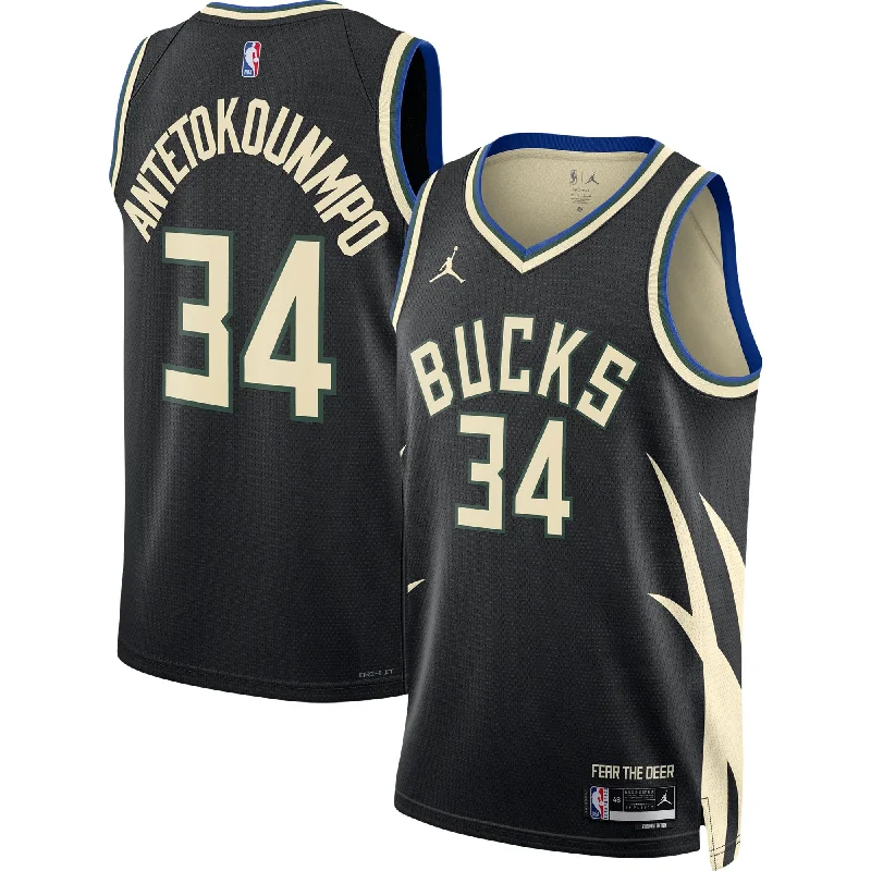 Custom basketball jerseys for youth leaguesGiannis Antetokounmpo Milwaukee Bucks Jordan Brand Unisex Swingman Basketball Jersey - Statement Edition - Black