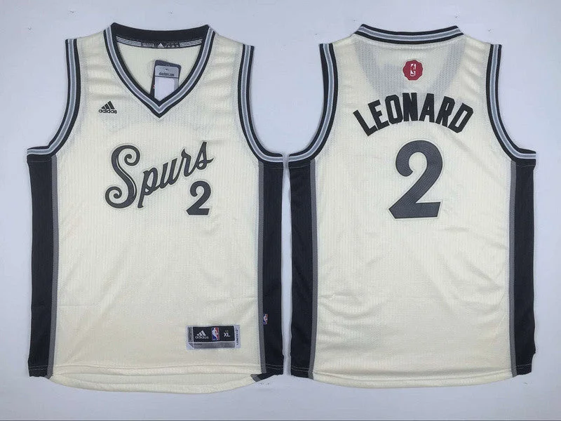 Basketball jerseys for tournament playSpurs 2 Kawhi Leonard Cream 2015-16 Christmas Day Swingman Youth Basketball Jersey