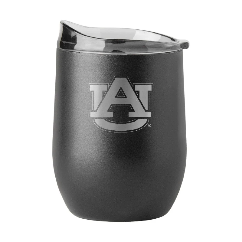 Team cups for marching bandsAuburn 16oz Black Etch Powder Coat Curved Bev