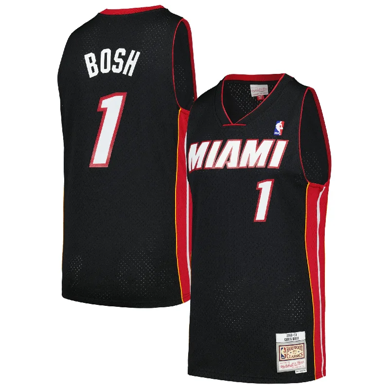 Men’s basketball jerseys with bold designsChris Bosh Miami Heat 2012/13 Hardwood Classics Swingman Basketball Jersey - Black