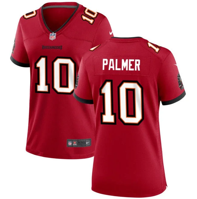 Affordable custom soccer jerseys for leaguesWomen's Tampa Bay Buccanee #10 Trey Palmer Red 2023 Football Stitched Jersey(Run Small)