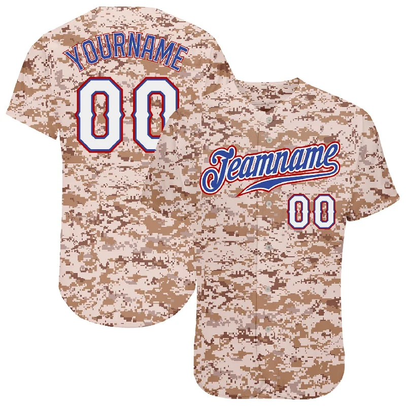 Custom baseball jerseys for teamsCustom Camo White-Royal Authentic Salute To Service Baseball Jersey