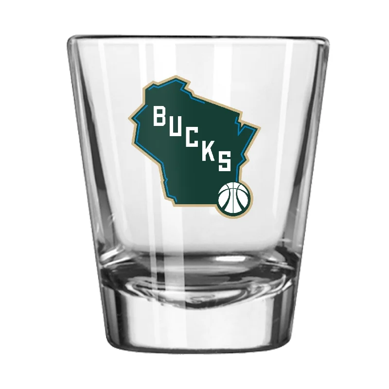 Team cups for retirement giftsMilwaukee Bucks 2oz State Logo Shot Glass