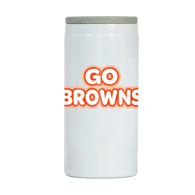 Team cups for charity eventsCleveland Browns 12oz Bubble Iridescent Slim Coolie