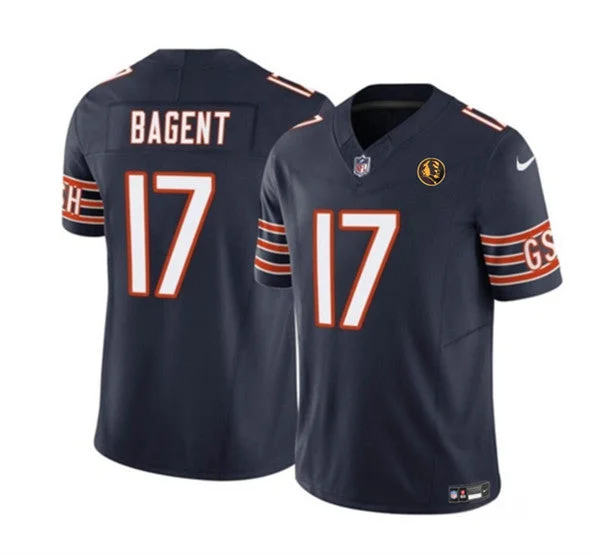 Soccer jerseys for schools with team namesMen's Chicago Bears #17 Tyson Bagent Navy 2023 F.U.S.E. With John Madden Patch Vapor Limited Football Stitched Jersey