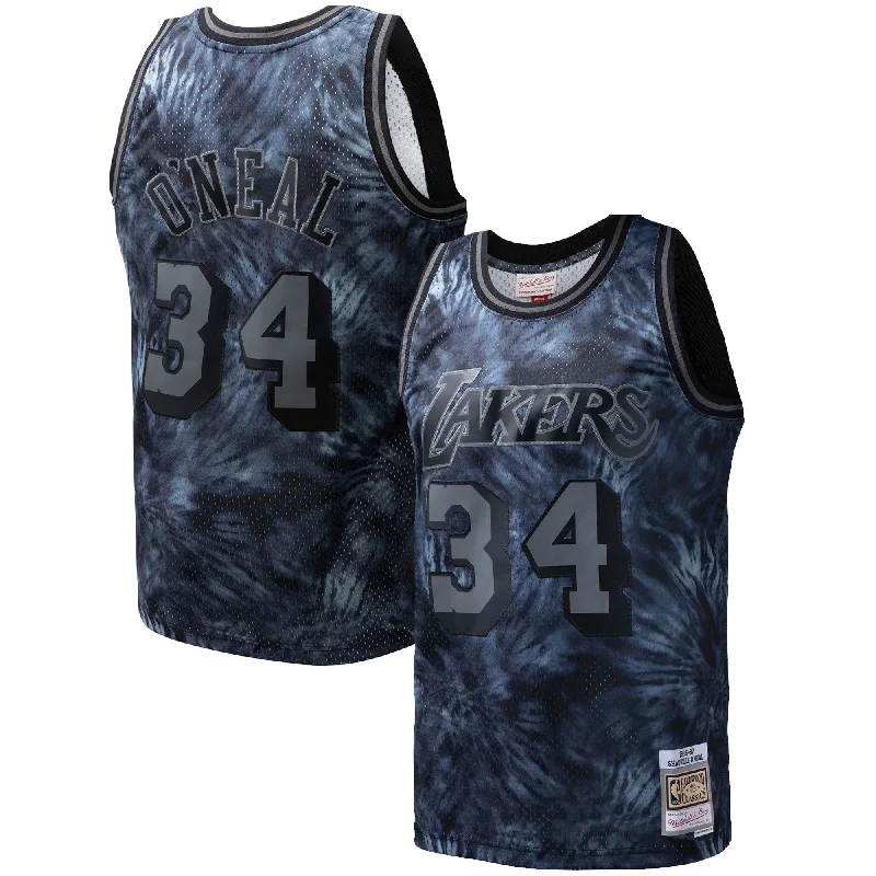 Retro-style basketball jerseys for collectorsShaquille O'neal Los Angeles Lakers Hardwood Classics 1996/97 Tie-dye Swingman Basketball Jersey - Black