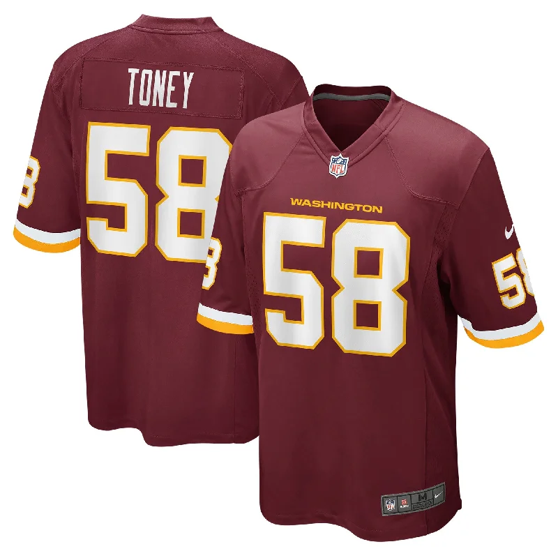 Soccer jerseys for schools with team namesShaka Toney Washington Football Team Jersey - Burgundy