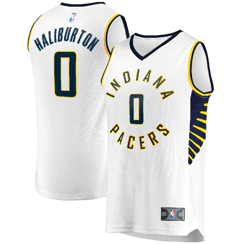 Basketball jerseys with moisture-wicking fabricTyrese Haliburton Indiana Pacers Branded Fast Break Basketball Jersey - Association Edition - White