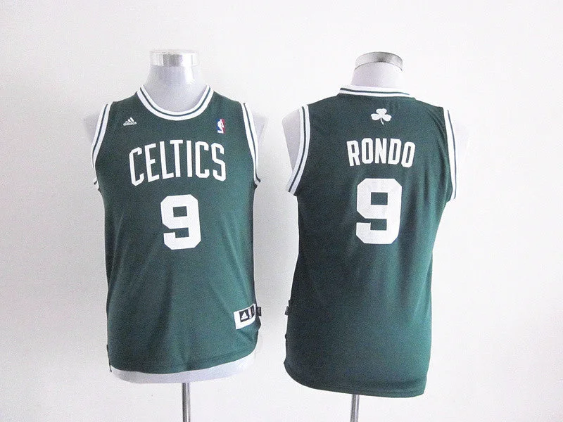 Retro-style basketball jerseys for collectorsCeltics 9 Rondo Green New Fabric Youth Basketball Jersey