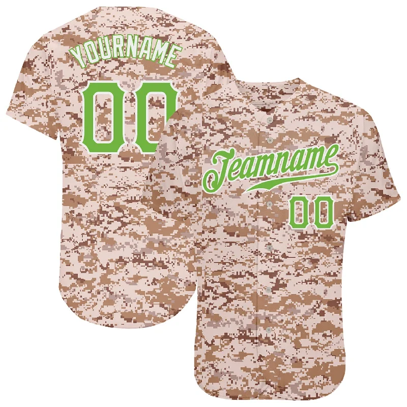 Vintage baseball jerseys for collectorsCustom Camo Neon Green-White Authentic Salute To Service Baseball Jersey