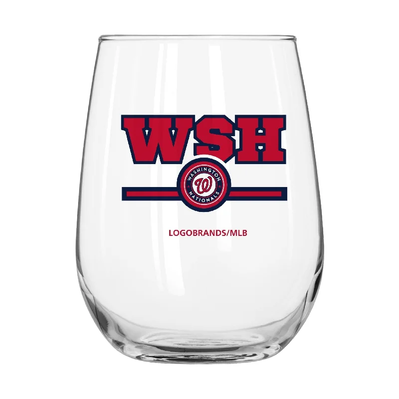 Team cups for basketball leaguesWashington Nationals 16oz Letterman Glass Curved Beverage