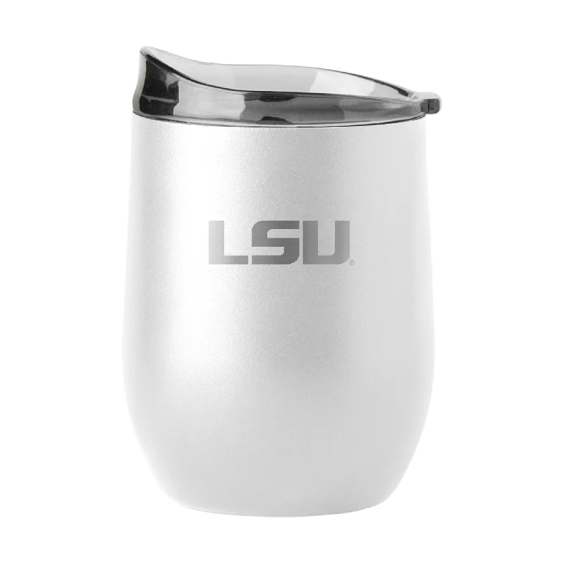 Team cups for MVP awardsLSU 16oz White Etch Powder Coat Curved Bev