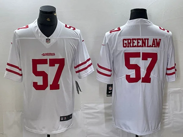 Women’s soccer jerseys with team logoMen's San Francisco 49ers #57 Dre Greenlaw White Vapor Untouchable Limited Football Stitched Jersey