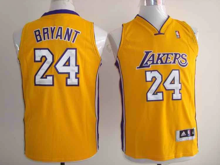 Basketball jerseys for recreational playersLakers 24 Bryant Yellow youth Basketball Jersey