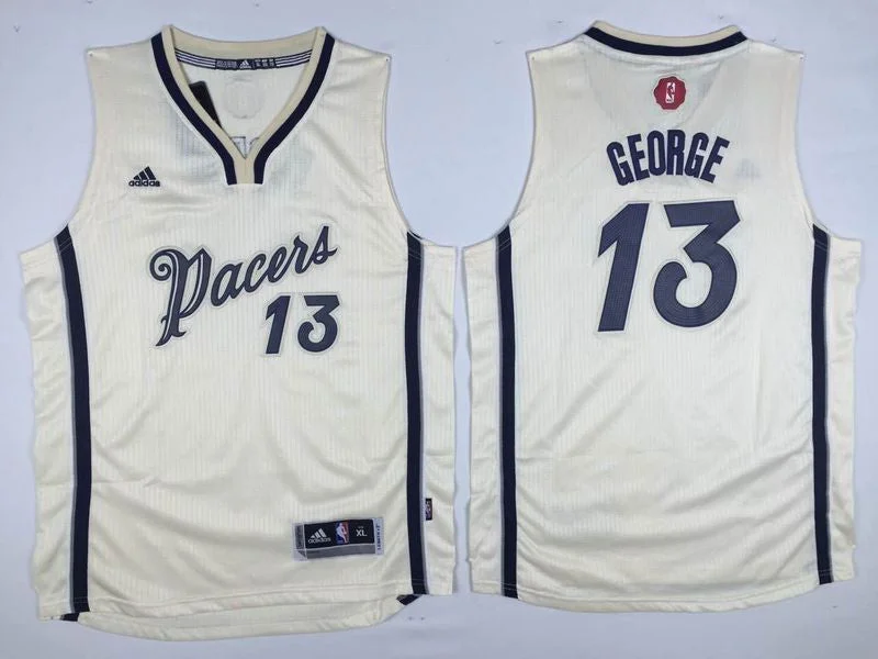 Custom basketball jerseys for teamsPacers 13 Paul George Cream 2015-16 Christmas Day Swingman Youth Basketball Jersey