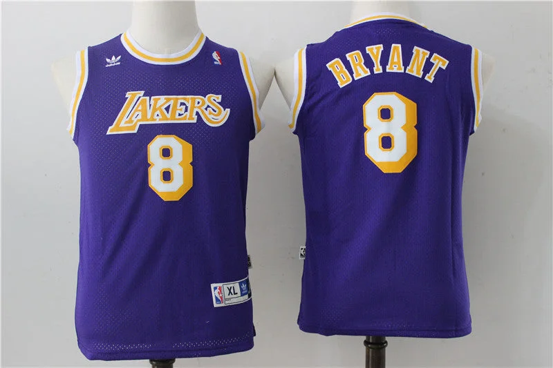 Classic-style basketball jerseys for retro fansLakers 8 Kobe Bryant Purple Youth Swingman Basketball Jersey