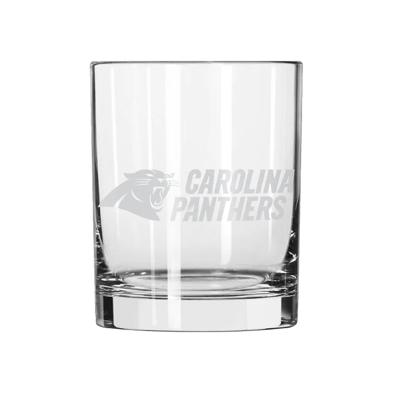 Team cups for marching bandsCarolina Panthers 14oz Frost Rocks Glass