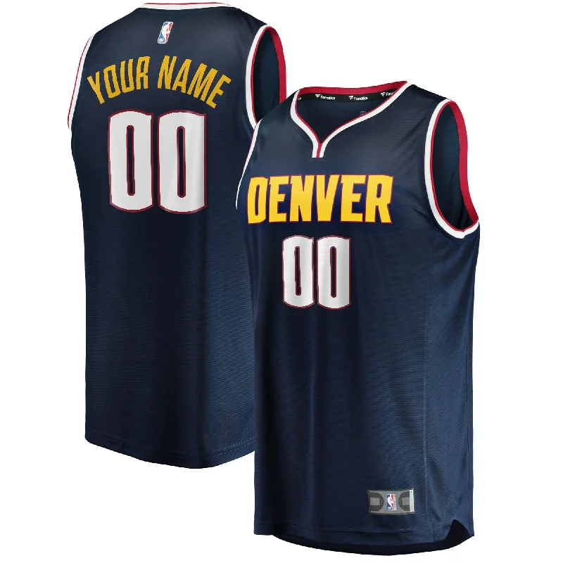 Basketball jerseys with large numbers for visibilityDenver Nuggets Branded 2018/19 Fast Break Custom Basketball Jersey Navy - Icon Edition