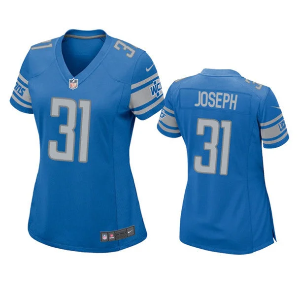 Youth-sized soccer jerseys for tournamentsWomen's Detroit Lions #31 Kerby Joseph Blue Football Stitched Jersey(Run Smaller)