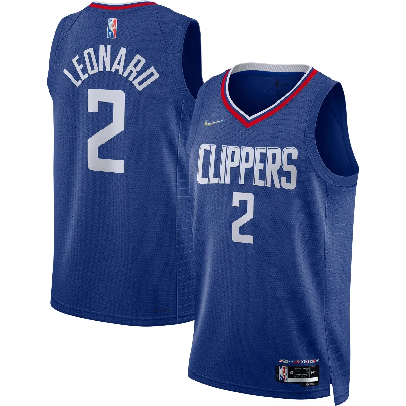 Custom basketball jerseys for fansKawhi Leonard La Clippers 2021/22 Diamond Swingman Basketball Jersey - Icon Edition - Royal