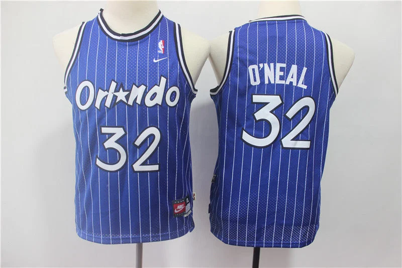 Basketball jerseys with custom graphics and printsMagic 32 Shaquille O'neal Blue Youth Throwback Basketball Jersey