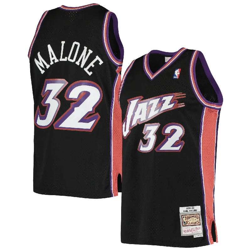 Basketball jerseys with unique patterns and printsKarl Malone Utah Jazz 2001/02 Hardwood Classics Swingman Basketball Jersey - Black