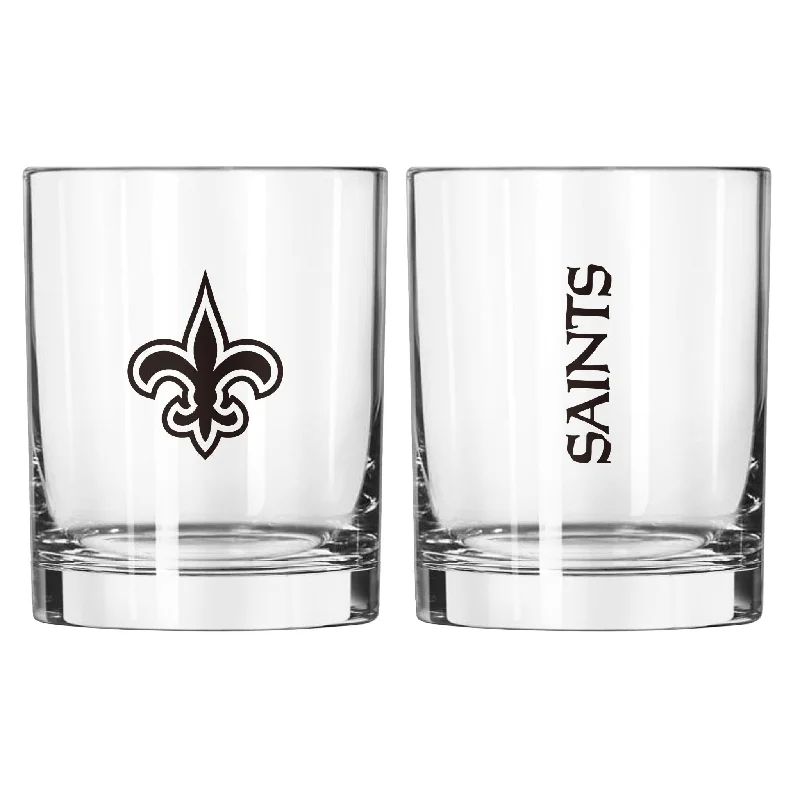 Team cups for office competitionsNew Orleans Saints 14oz Gameday Rocks Glass