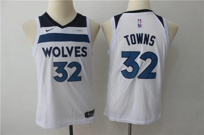 High school basketball jerseys for school teamsTimberwolves 32 Karl-Anthony Towns White Youth Swingman Basketball Jersey