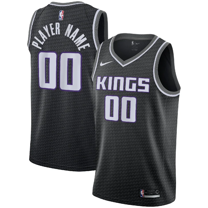 Personalized basketball jerseys for school sportsSacramento Kings Swingman Custom Basketball Jersey Black - Statement Edition