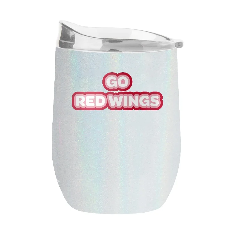 Team cups for fitness challengesDetroit Red Wings 16oz Bubble Iridescent Curved Tumbler