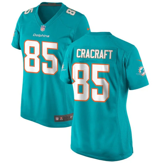 Custom soccer jerseys for adult leaguesWomen's Miami Dolphins #85 River Cracraft Aqua Color Rush Football Stitched Jersey(Run Small)